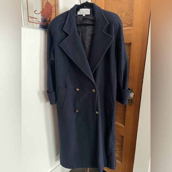 Jackets & Blazers - Navy double breasted wool coat, made in‎ USA. Gold buttons, size 8